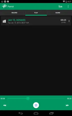 Parrot - Voice Recorder android App screenshot 1